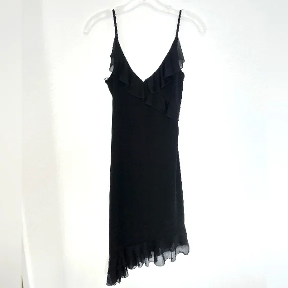 diy backless maxi dress 90S SLIP DRESS BLANKET STITCH BLACK  Wilson and Hunter
